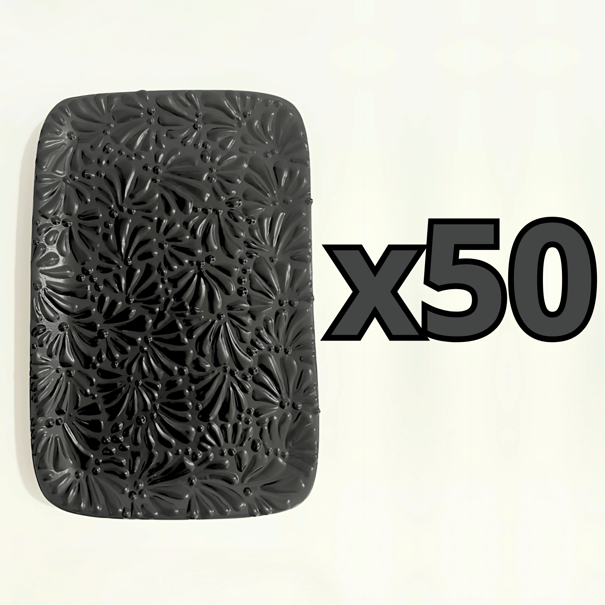 CHAROLA RECTANGULAR PLANA SUPER BLACK MIK