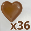 PLATO DE CORAZON 16 CM FONDO COLOR CAFE LISO