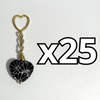 LLAVERO CORAZON INFLADO FONDO TRADICIONAL MIK NEGRO