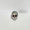 CALAVERA CHICO FONDO TRADICIONAL DECORADO FLORES MULTICOLOR