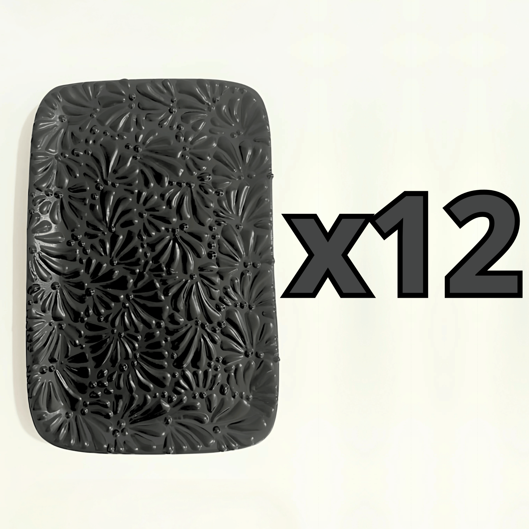 CHAROLA RECTANGULAR PLANA SUPER BLACK MIK
