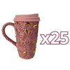 DESTELLOS DE ORO TERMO CON ASA 15 CM FONDO ROSA MIK ROSA