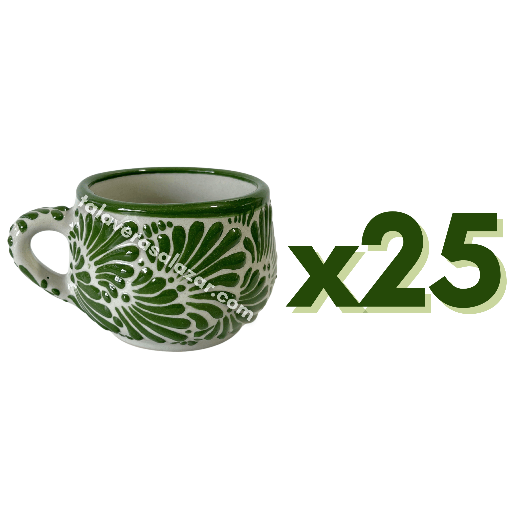 TAZA CHOCOLATERA MEDIANA FONDO TRADICIONAL MIK VERDE BANDERA