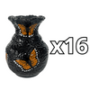 FLORERO ONDAS 15 CM MIK SUPER BLACK MARIPOSAS