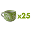TAZA CHOCOLATERA MEDIANA FONDO TRADICIONAL MIK VERDE LIMON