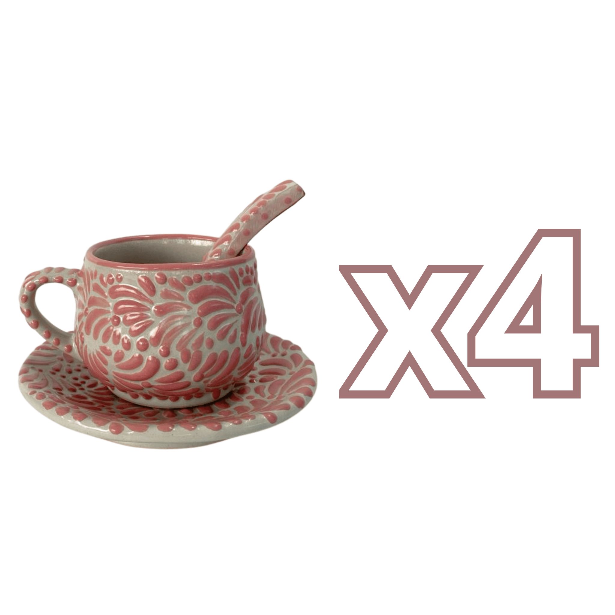 SET 3 PIEZAS CHOCOLATERA MEDIANA FONDO TRADICIONAL MIK ROSA