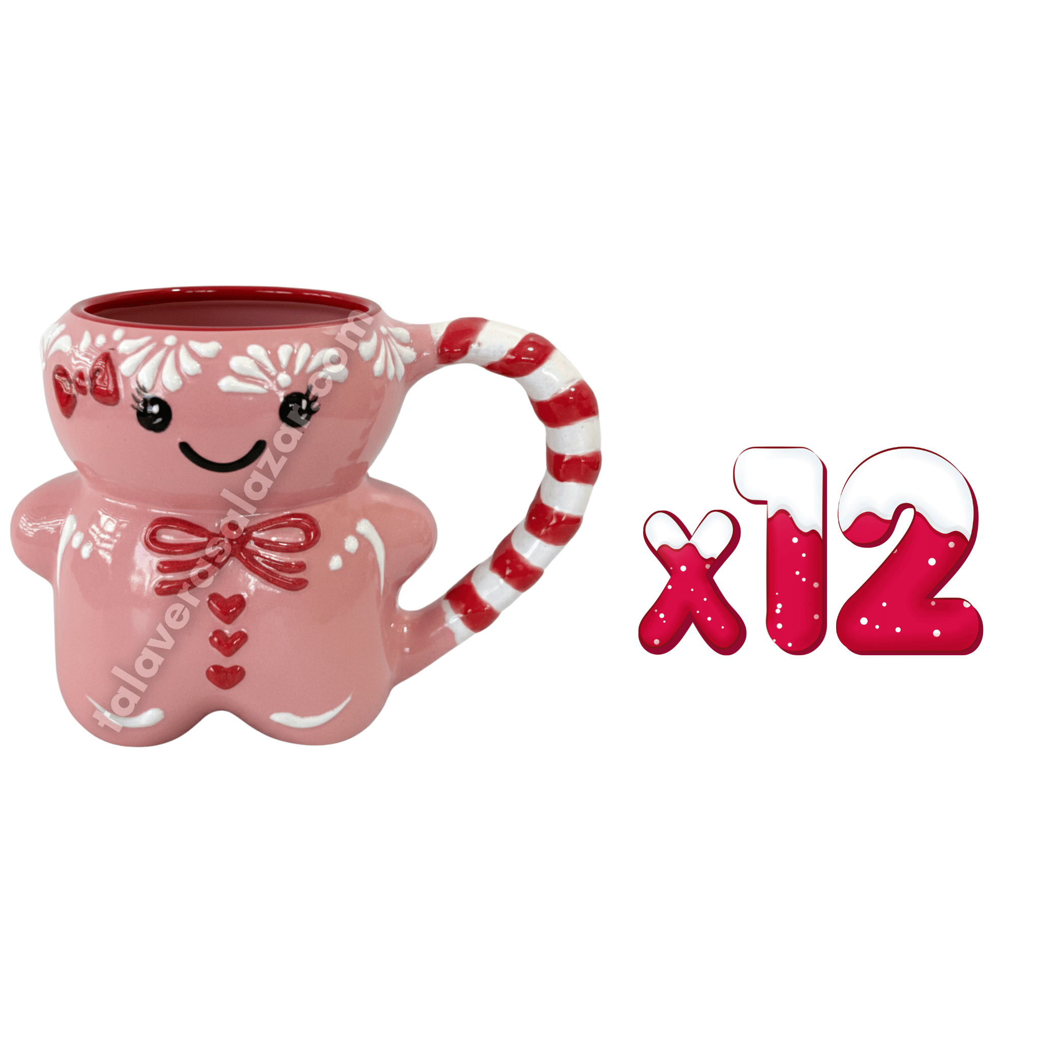TAZA GALLETA DE JENGIBRE ROSA MOÑITO