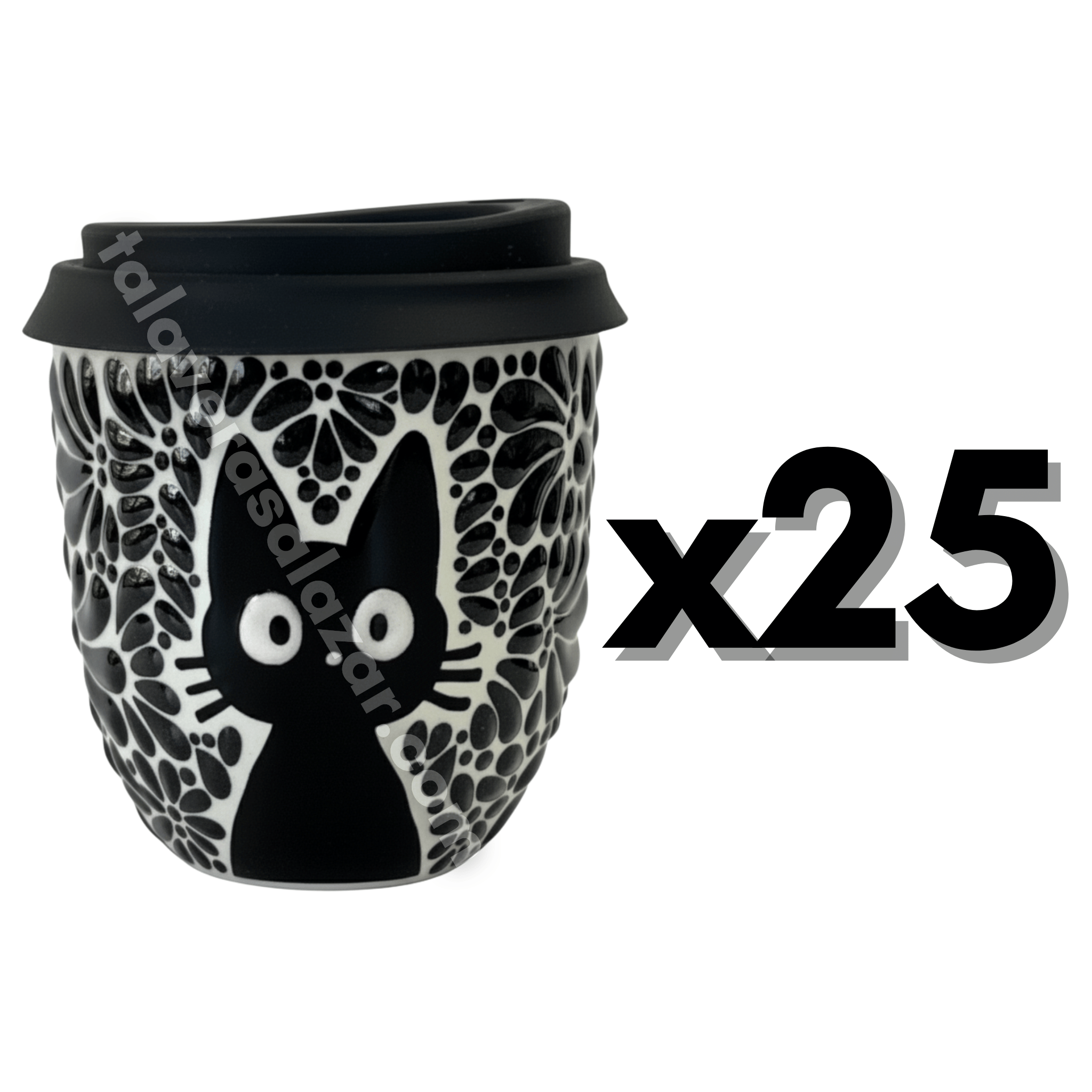 TERMO BOLITA FONDO TRADICIONAL MIK NEGRO GATO NEGRO