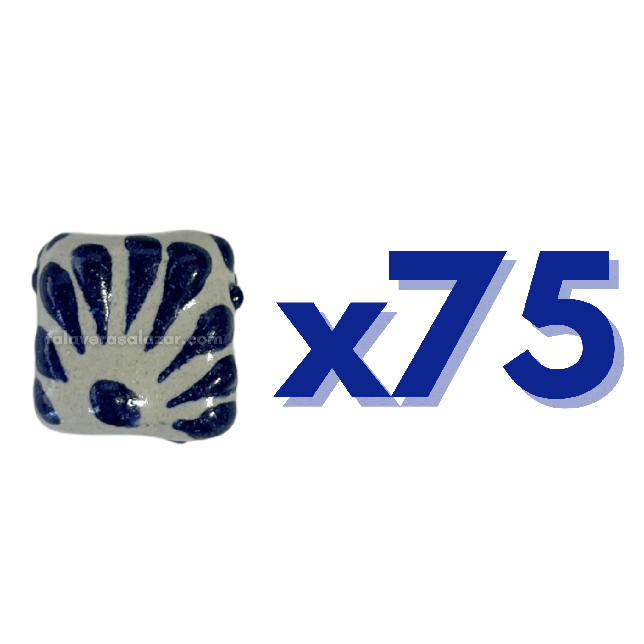 CUADRO PLANO 1.5 CM FONDO TRADICIONAL DECORADO AZUL COBALTO