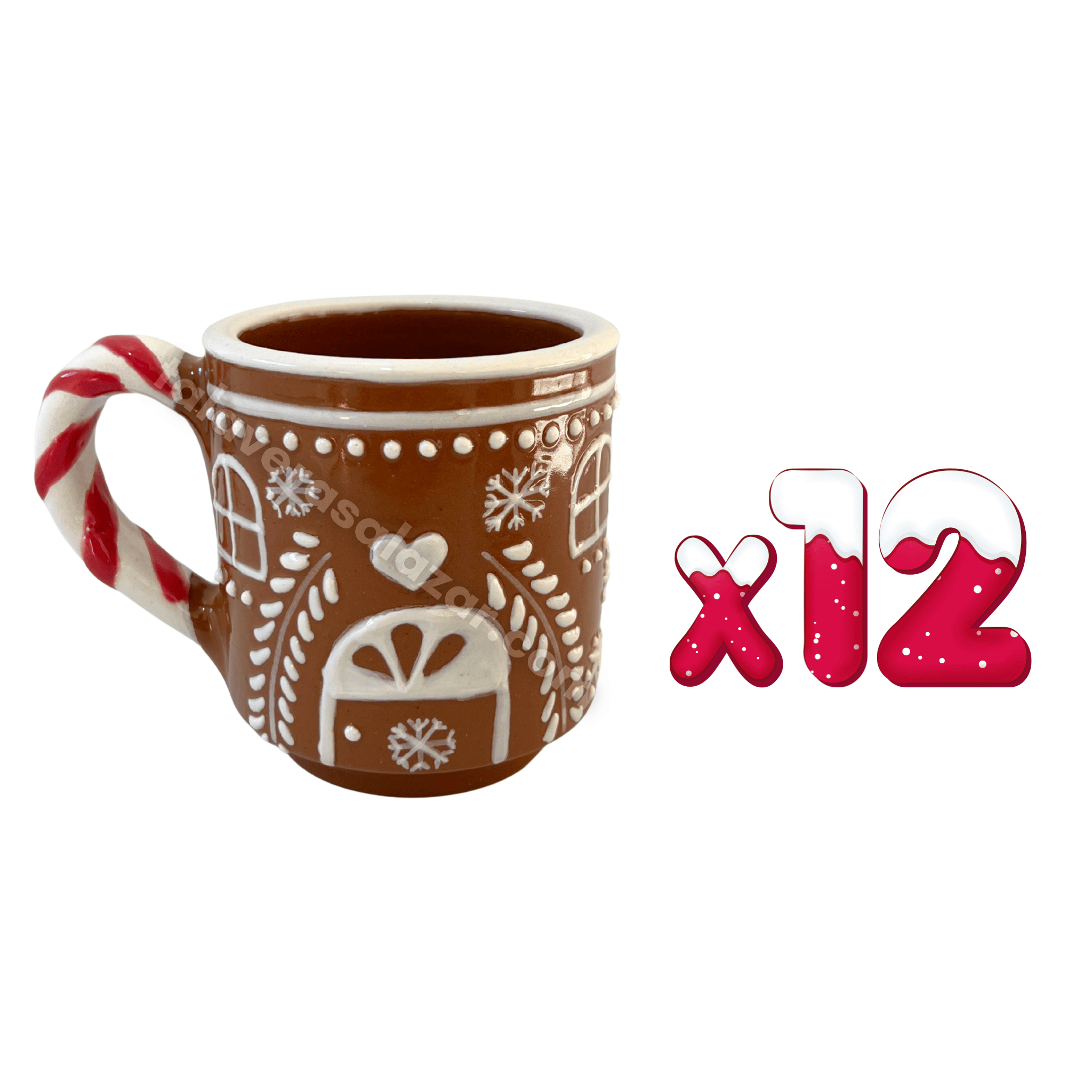 TAZA RECTA GALLETA DE JENGIBRE CON ASA BASTÓN