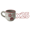 TAZA EXPRESO FONDO TRADICIONAL MIK BLANCO TRES FLORES CEREZO