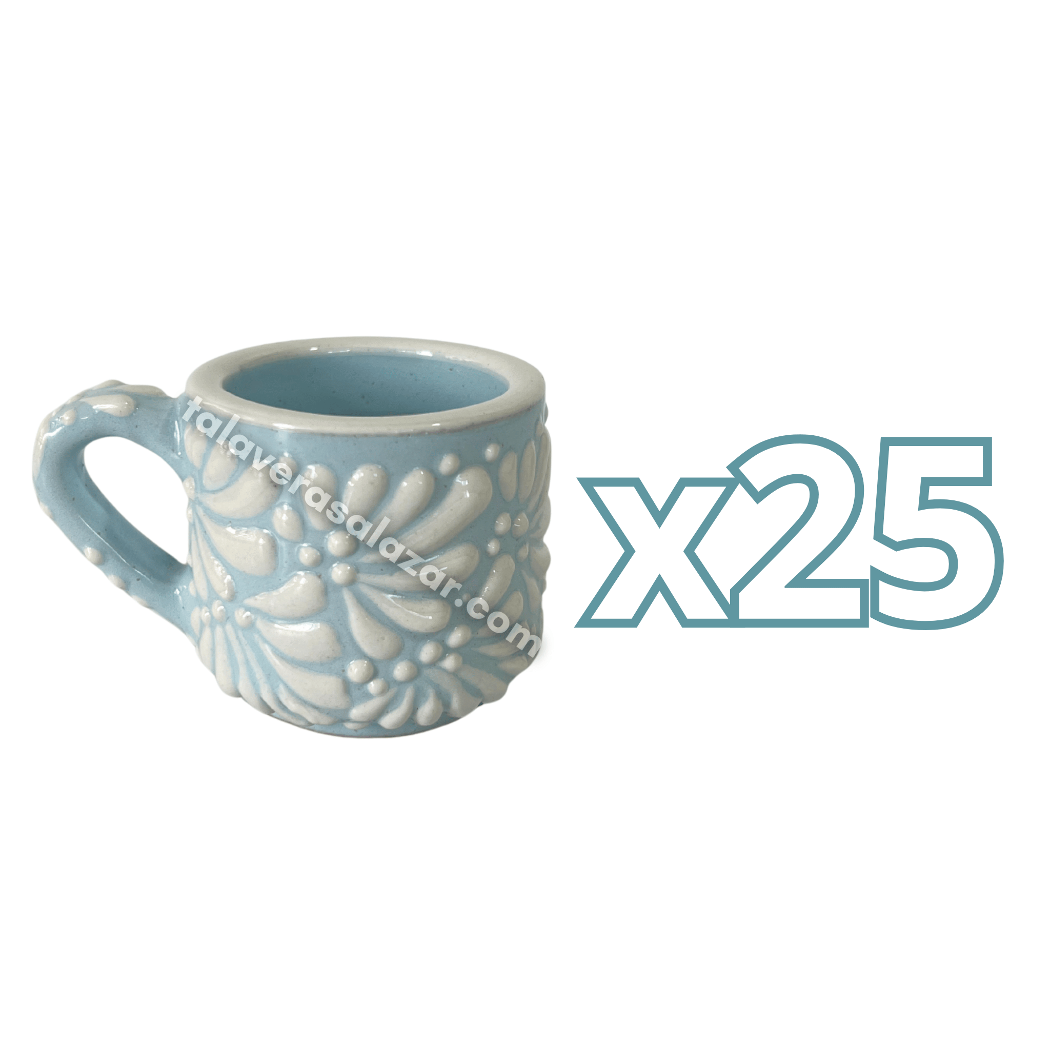 TAZA EXPRESO FONDO BABY BLUE MIK BLANCO