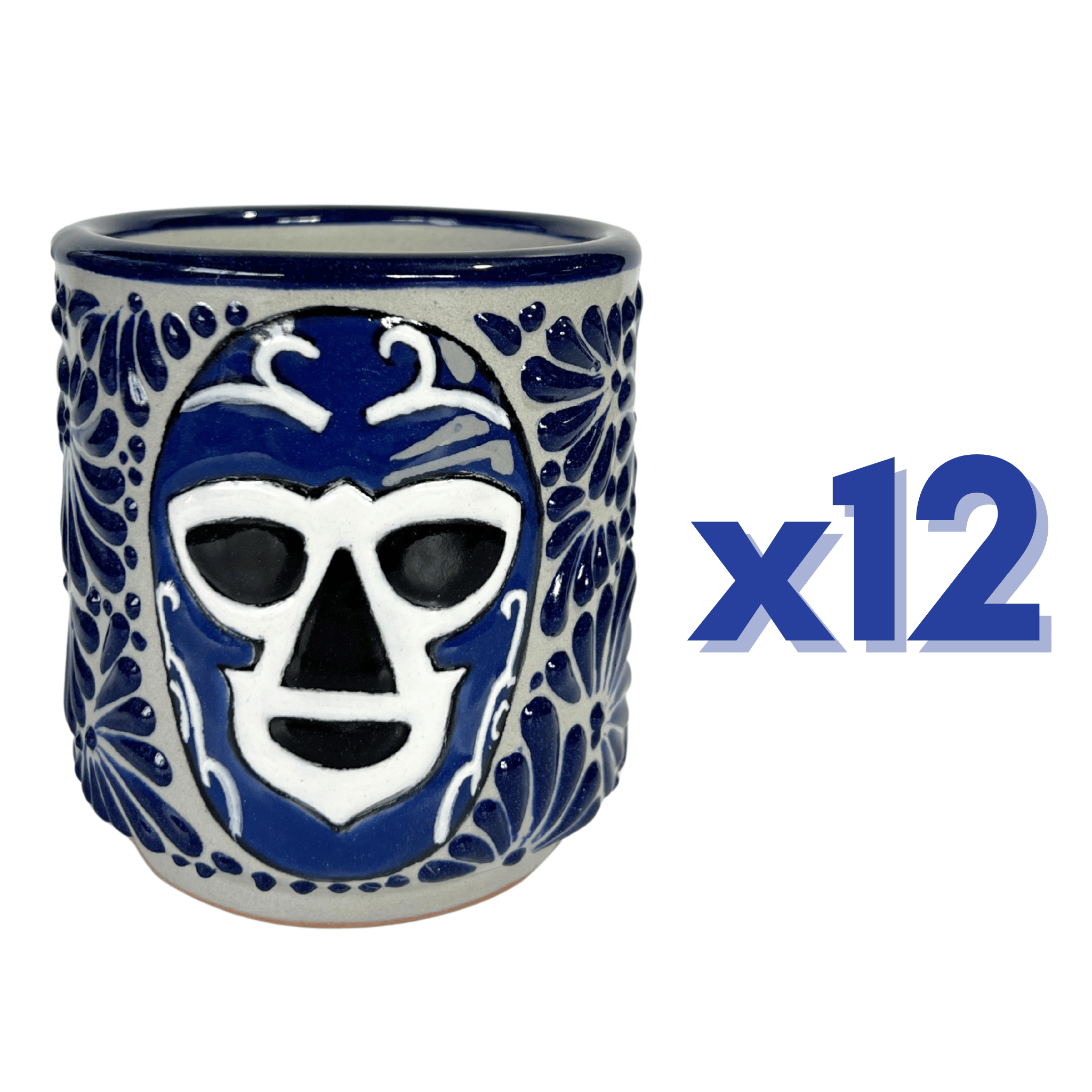 TAZA RECTA ESTANDAR FONDO TRADICIONAL MIK AZUL COBALTO LUCHADOR AZUL COBALTO