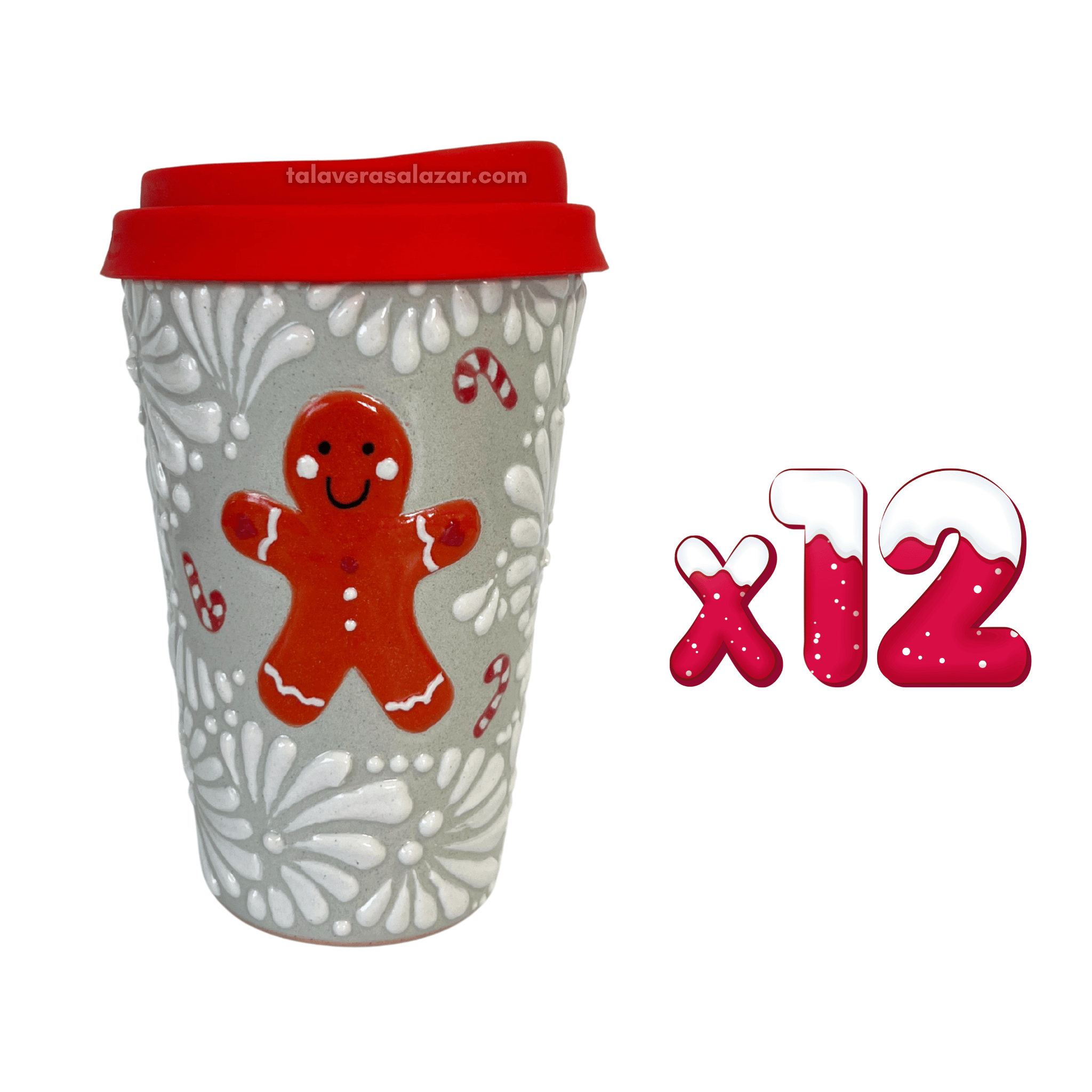 TERMO 15 CM SIN ASA FONDO TRADICIONAL MIK BLANCO MUÑECO DE JENGIBRE