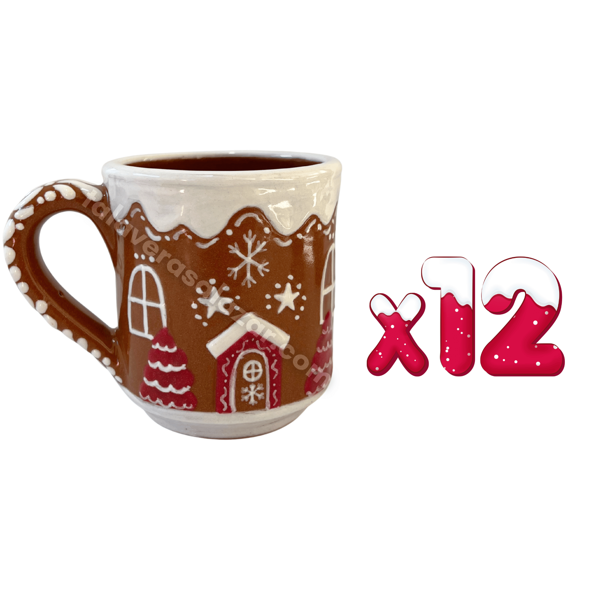 TAZA RECTA GALLETA DE JENGIBRE PINO ROJO