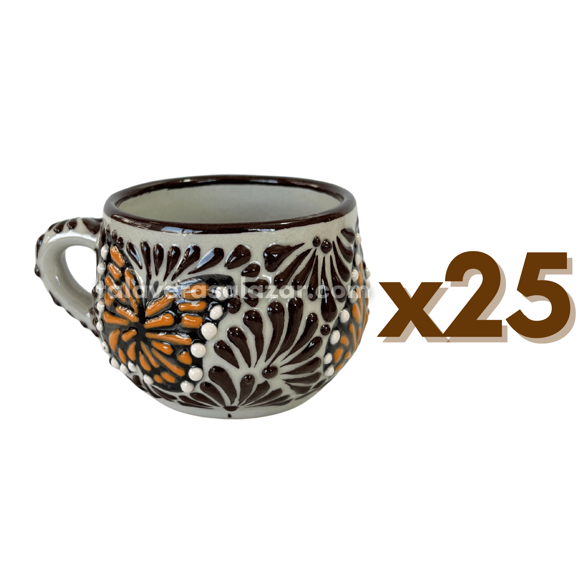 TAZA CHOCOLATERA MEDIANA FONDO TRADICIONAL MIK CAFE CHOCOLATE MARIPOSAS