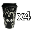TERMO 15 CM SIN ASA FONDO TRADICIONAL MIK NEGRO GATO NEGRO