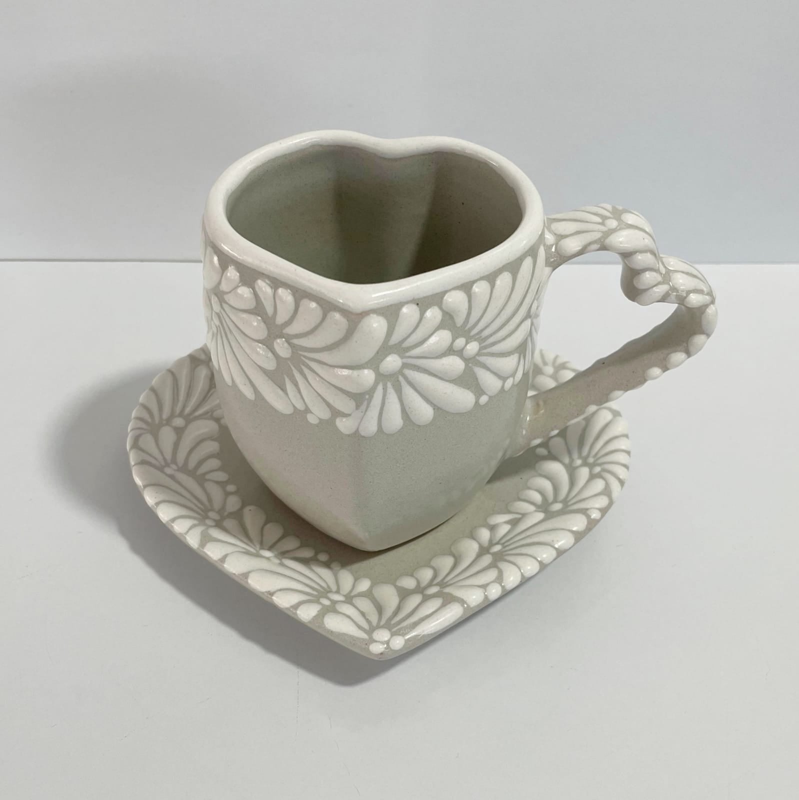 SET TAZA CORAZON CON ASA DE CORAZON FONDO BLANCO MIK CENEFA BLANCO