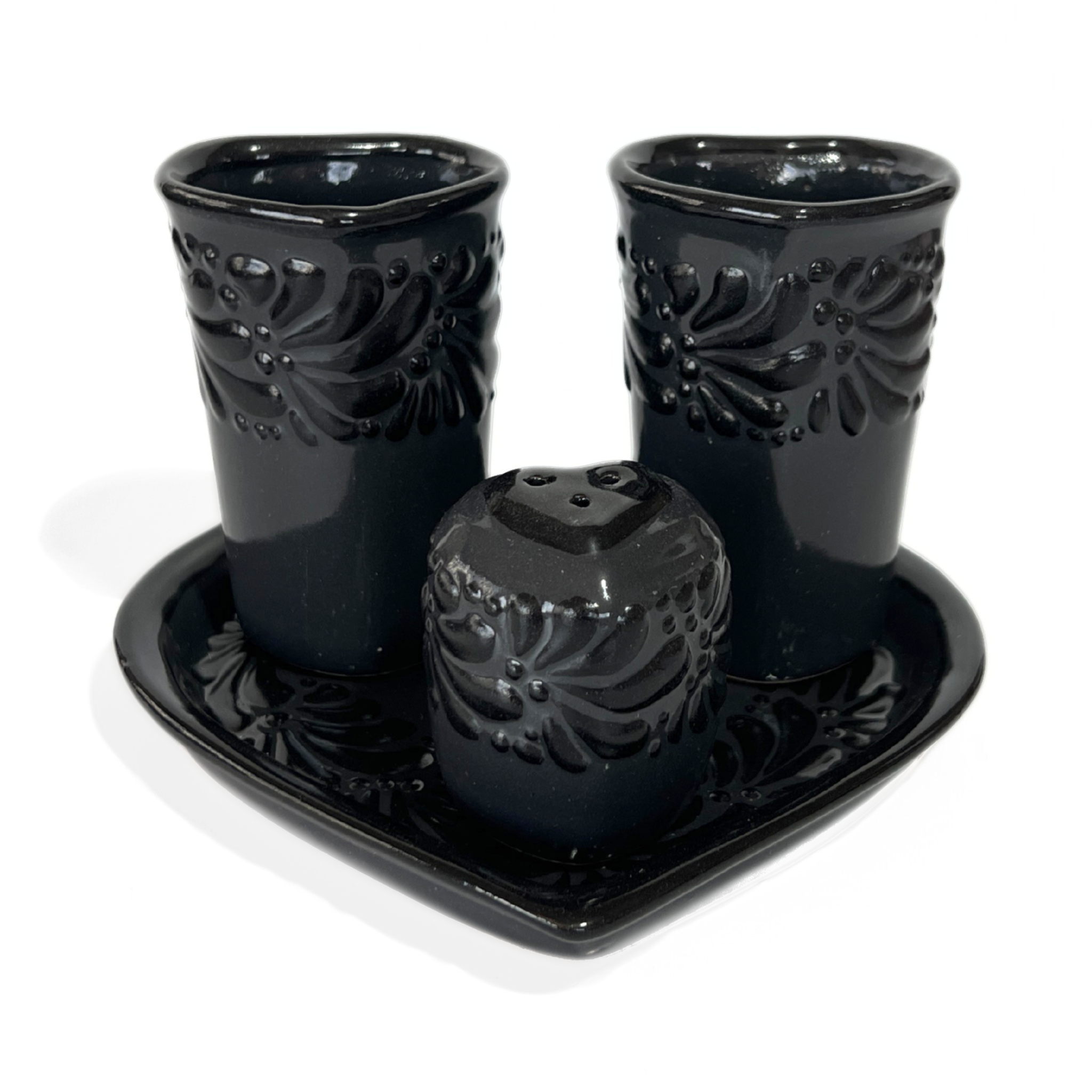 SET TEQUILERO CORAZON 4 PIEZAS MIK CENEFA SUPER BLACK