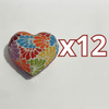 ALHAJERO GRANDE FORMA DE CORAZON FONDO TRADICIONAL MIK MULTICOLORES