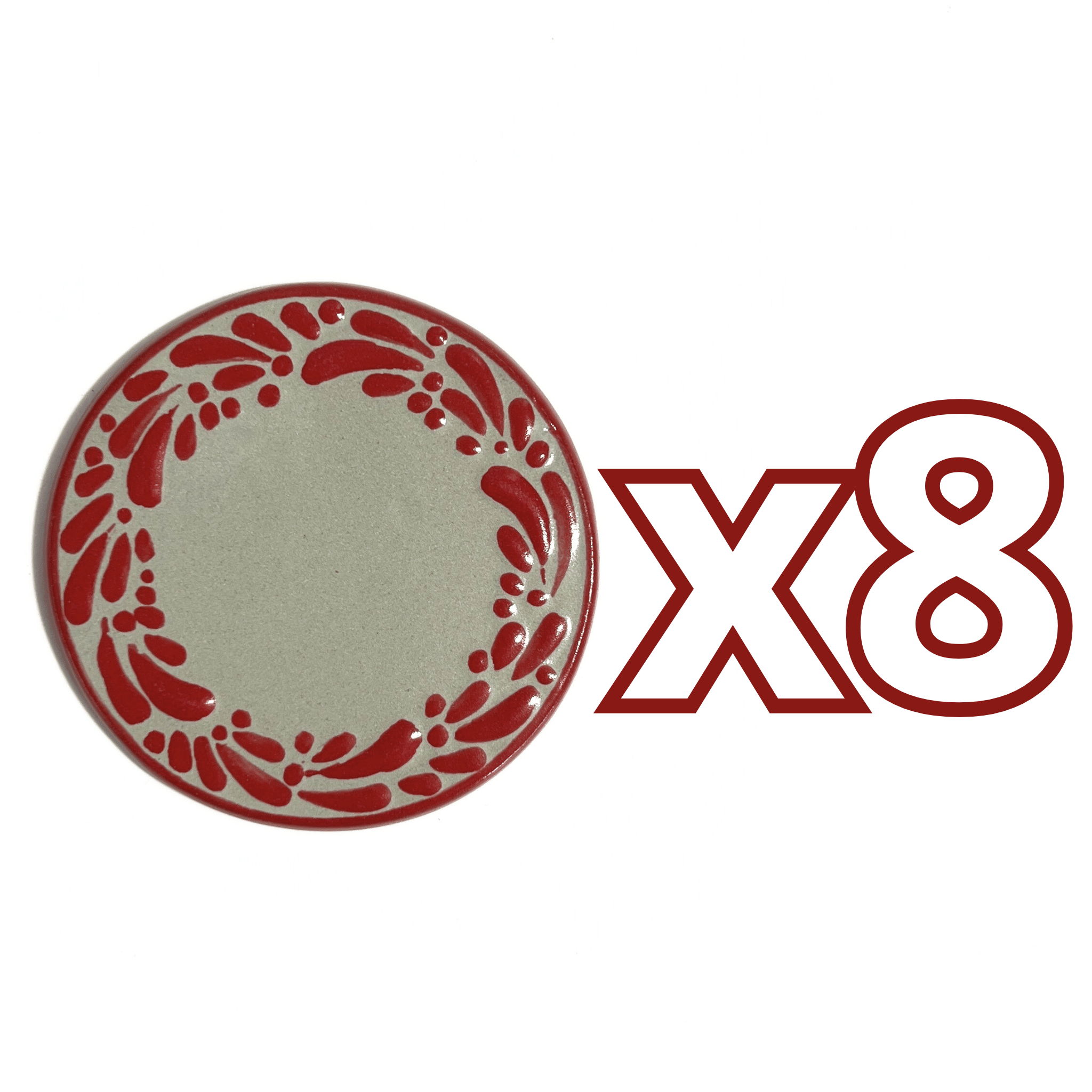 PORTA VASO FONDO TRADICIONAL MIK CENEFA ROJO