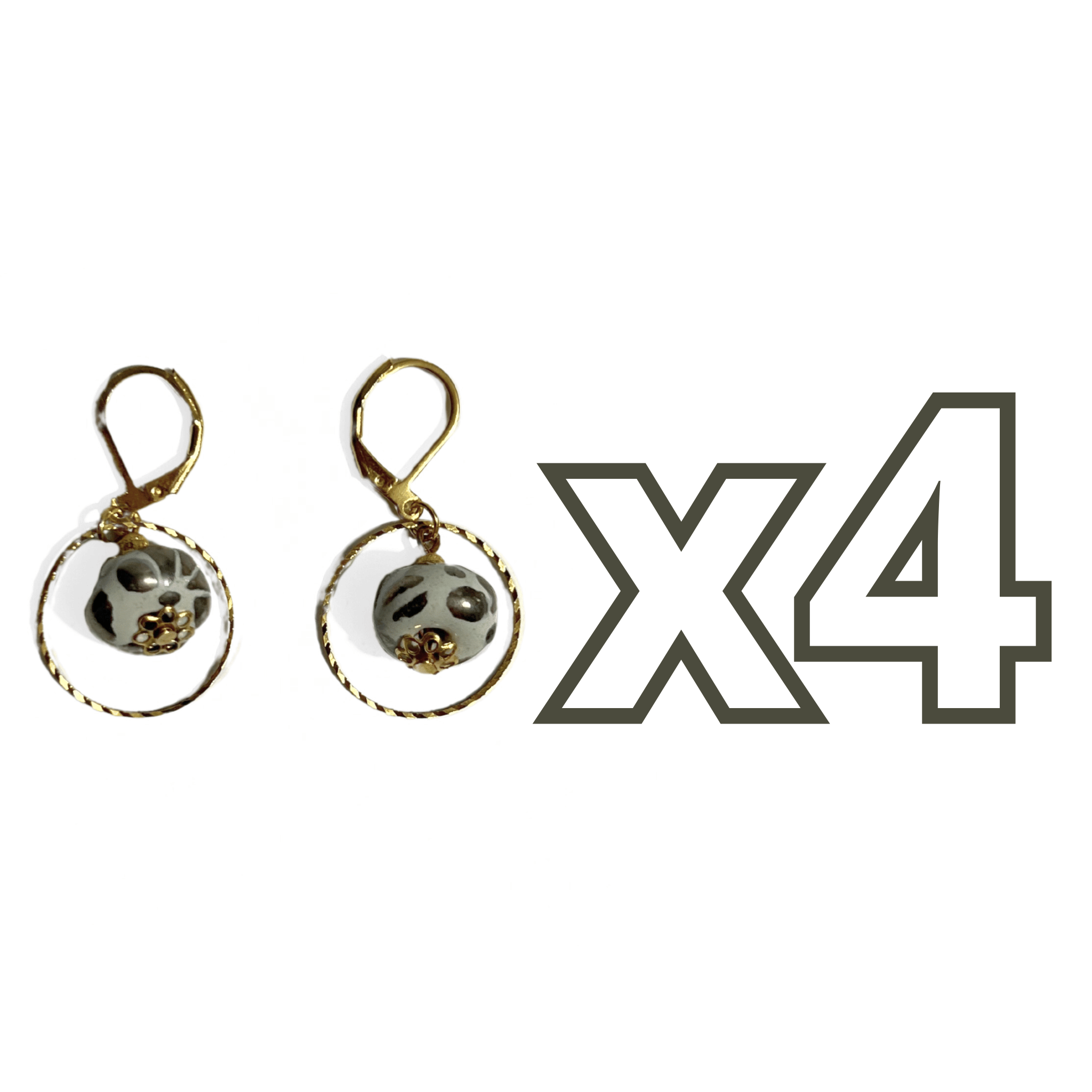 ARETES ARO DONA FONDO TRADICIONAL DESTELLOS DE PLATA