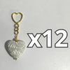 LLAVERO CORAZON 5 CM TRIDIMENSIONAL FONDO TRADICIONAL CENEFA BLANCO