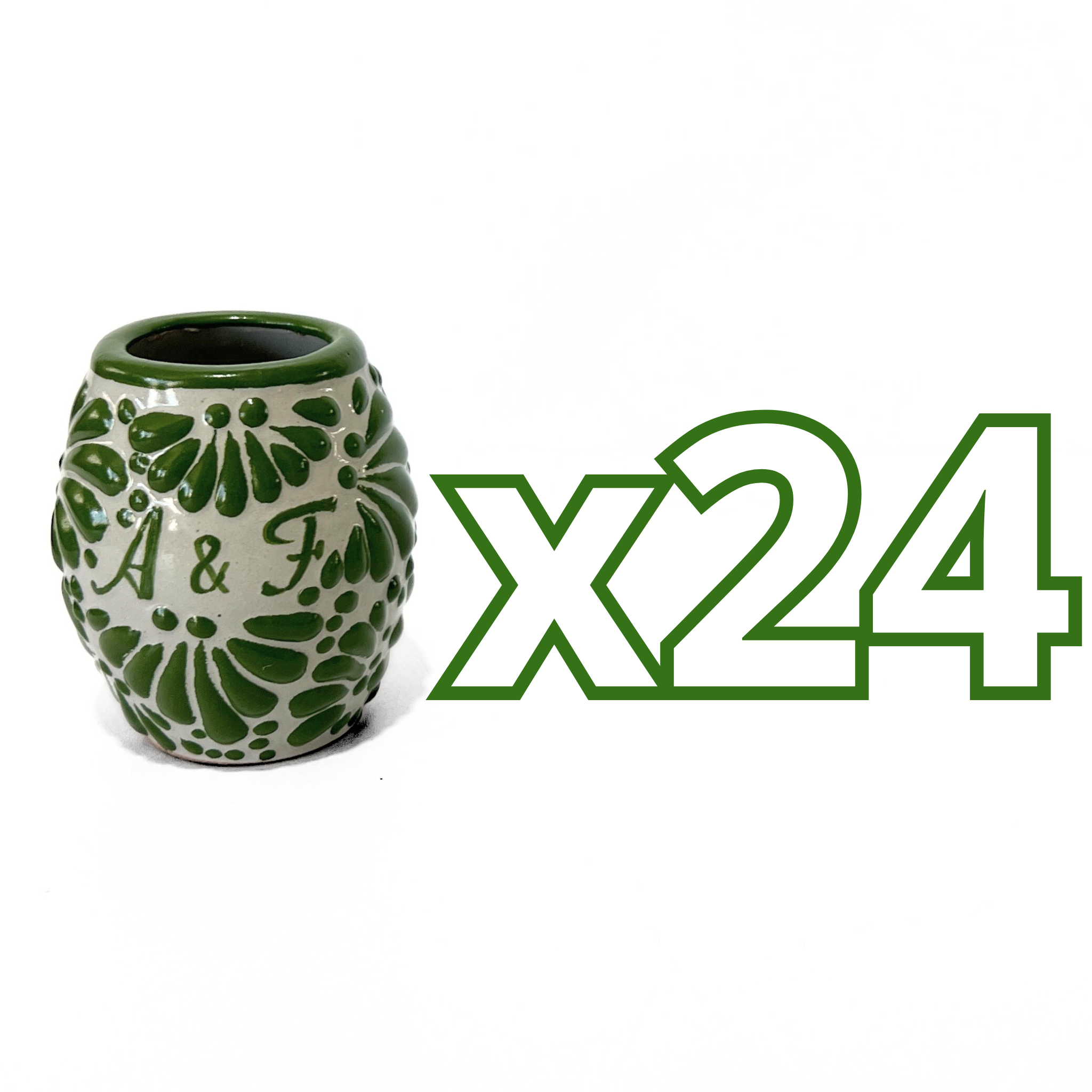 TEQUILERO BARRIL 8 CARACTERES FONDO TRADICIONAL MIK VERDE BANDERA INICIALES