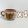 TAZA CHOCOLATERA MEDIANA FONDO CAFE MIK BLANCO MARIPOSAS