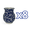 FLORERO ONDAS 8 CM FONDO TRADICIONAL MIK AZUL COBALTO