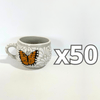TAZA CHOCOLATERA MEDIANA FONDO TRADICIONAL MIK BLANCO MARIPOSAS