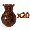 FLORERO ONDAS 20 CM FONDO CAFE MIK CAFE CHOCOLATE