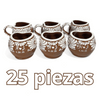 PAQUETE TAZA CHOCOLATERA MEDIANA  FONDO CAFE MIK CENEFA BLANCO INICIALES CORAZON Y FECHA
