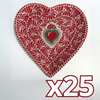 CHAROLA DE CORAZON 25 CM FONDO TRADICIONAL MIK ROJO SAGRADO CORAZON