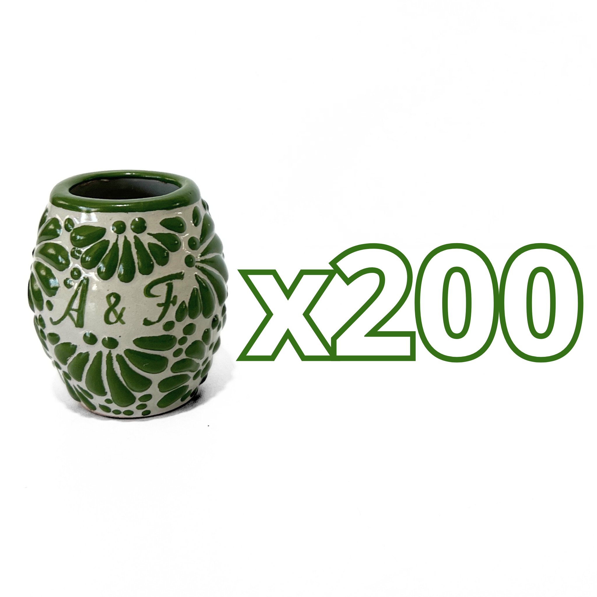 TEQUILERO BARRIL 8 CARACTERES FONDO TRADICIONAL MIK VERDE BANDERA INICIALES