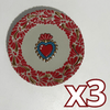 PLATO PLANO DESTELLOS DE ORO FONDO TRADICIONAL MIK CENEFA ROJO SAGRADO CORAZON