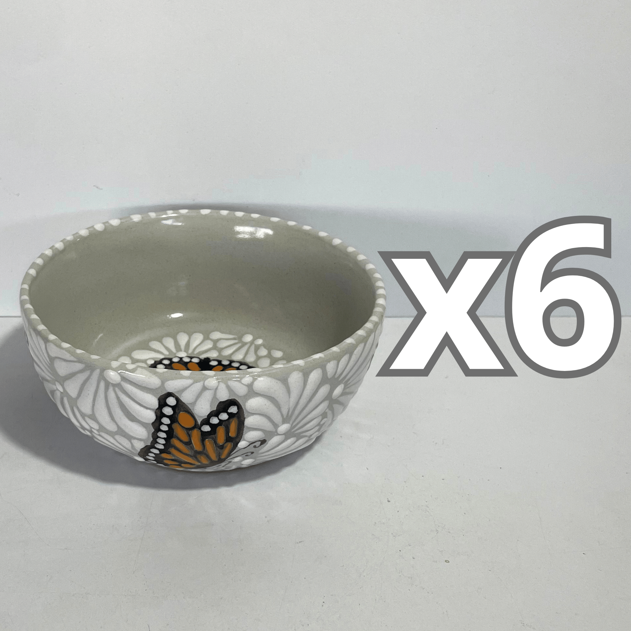 TAZON 15 CM FONDO TRADICIONAL MIK BLANCO MARIPOSAS