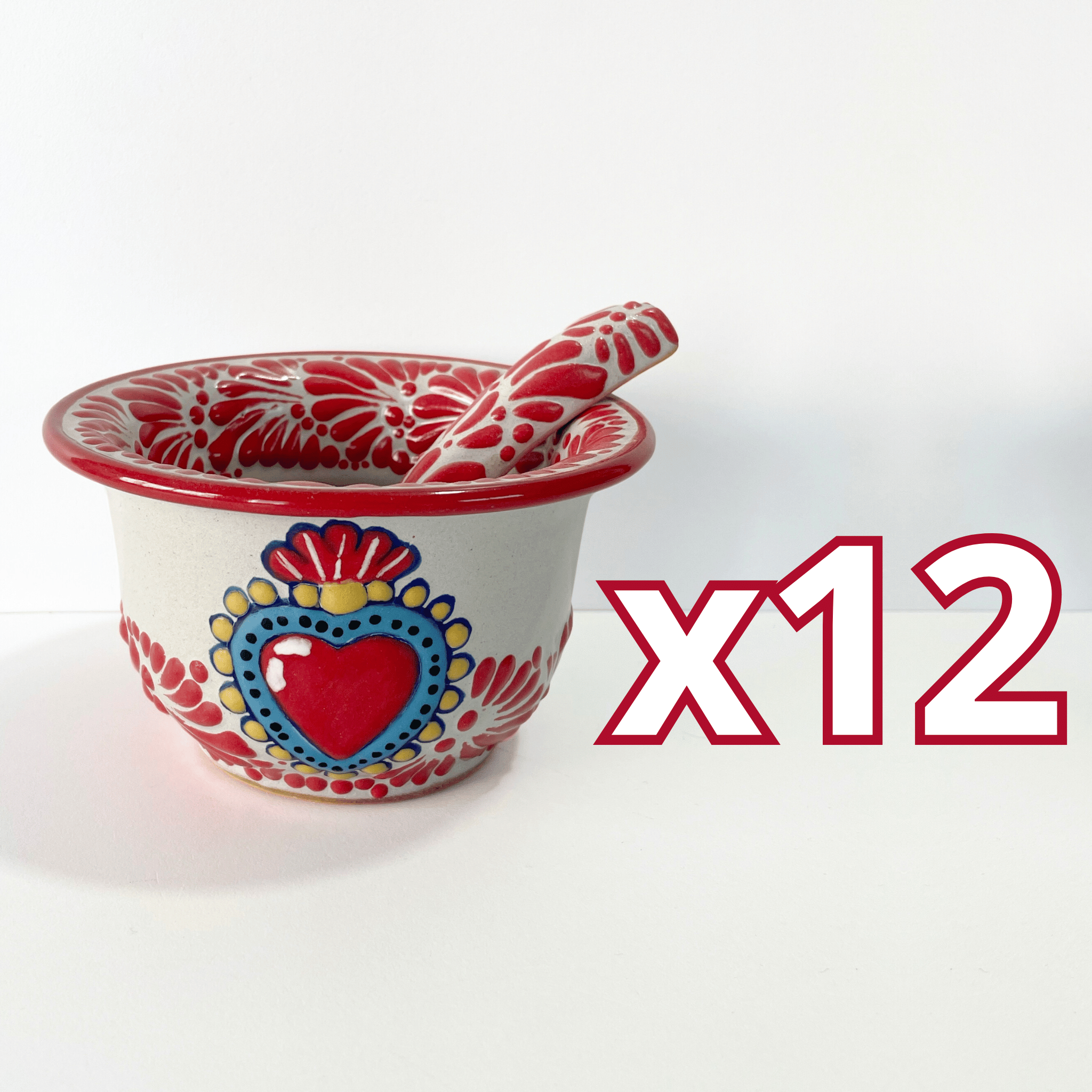 SALSERA SAGRADO CORAZON FONDO BLANCO CENEFA MIK ROJO