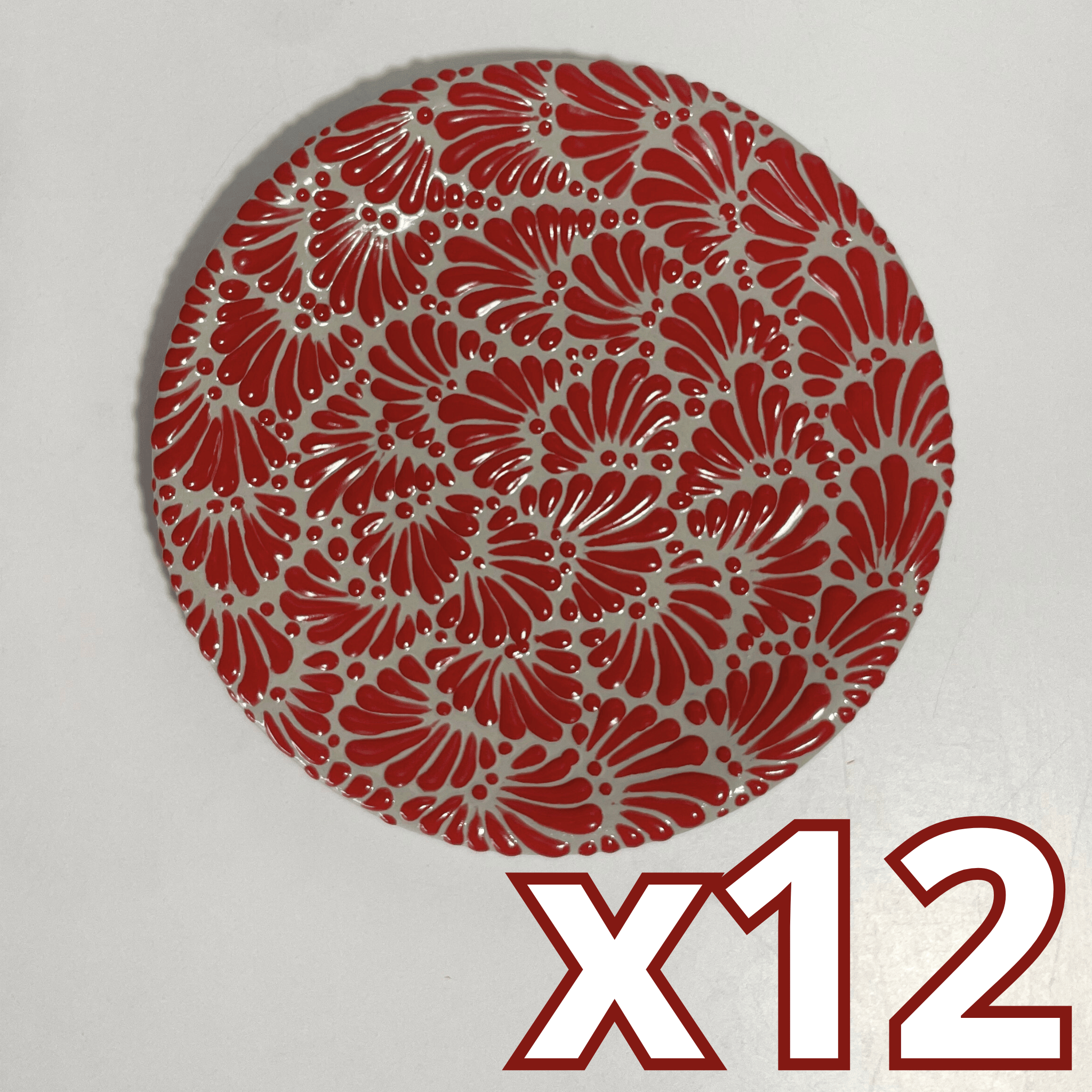 PLATO PLANO FONDO TRADICIONAL MIK ROJO