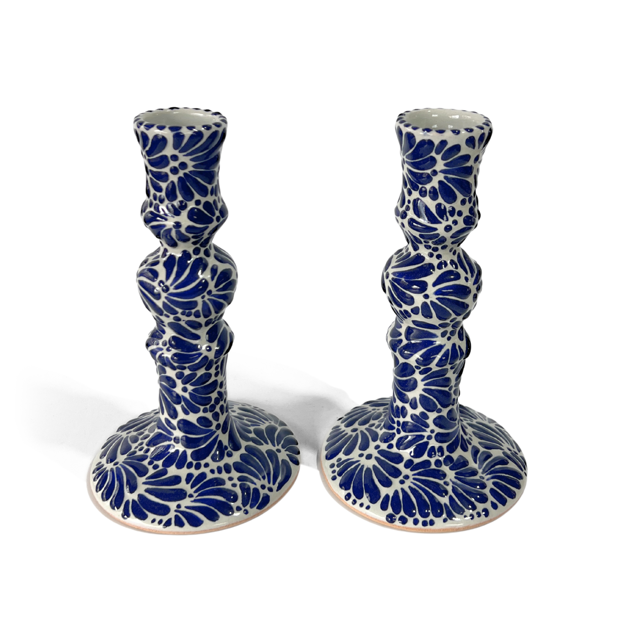 SET DUO PORTA VELA FONDO TRADICIONAL MIK AZUL COBALTO