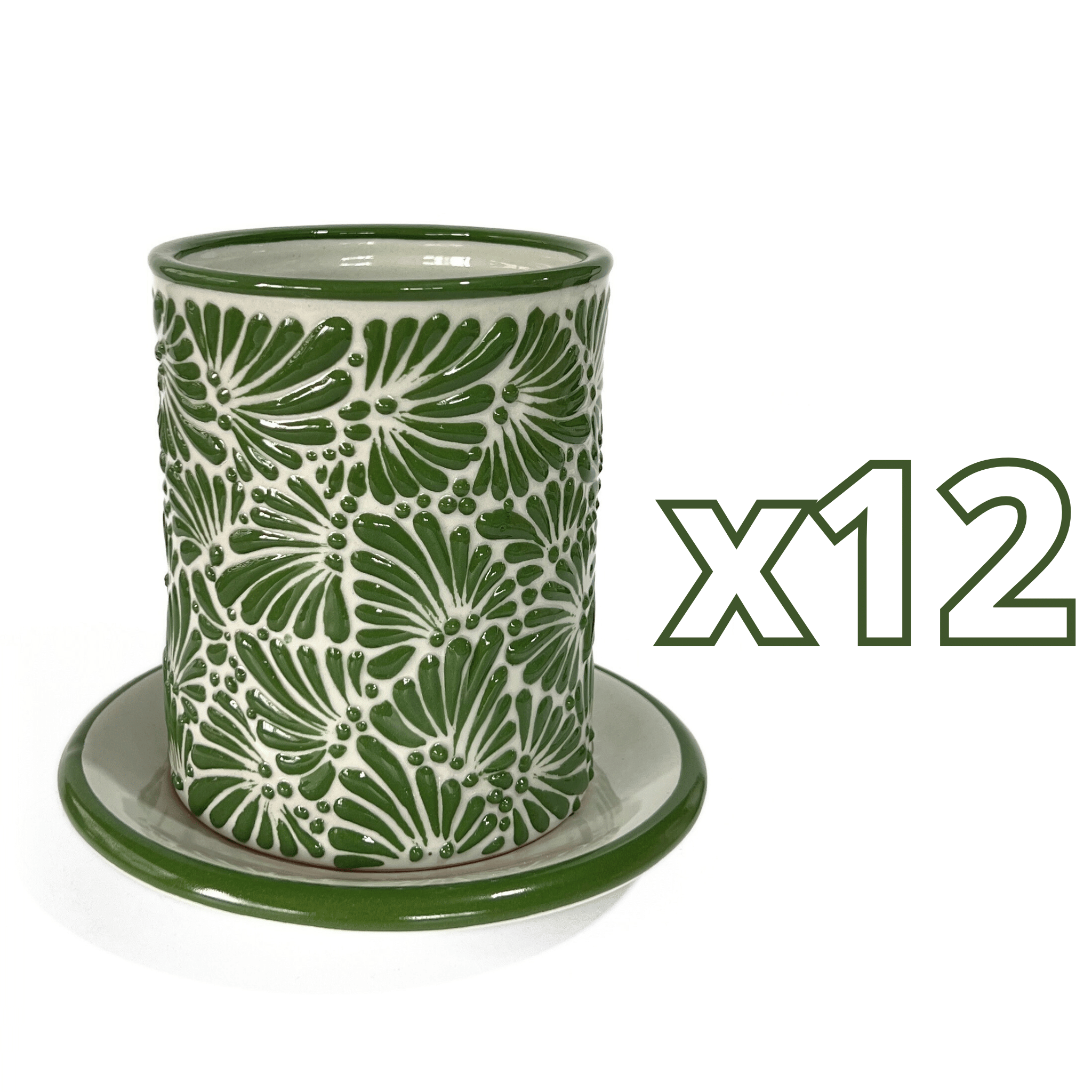 MACETA CILINDRO 15 CM FONDO TRADICIONAL MIK VERDE BANDERA
