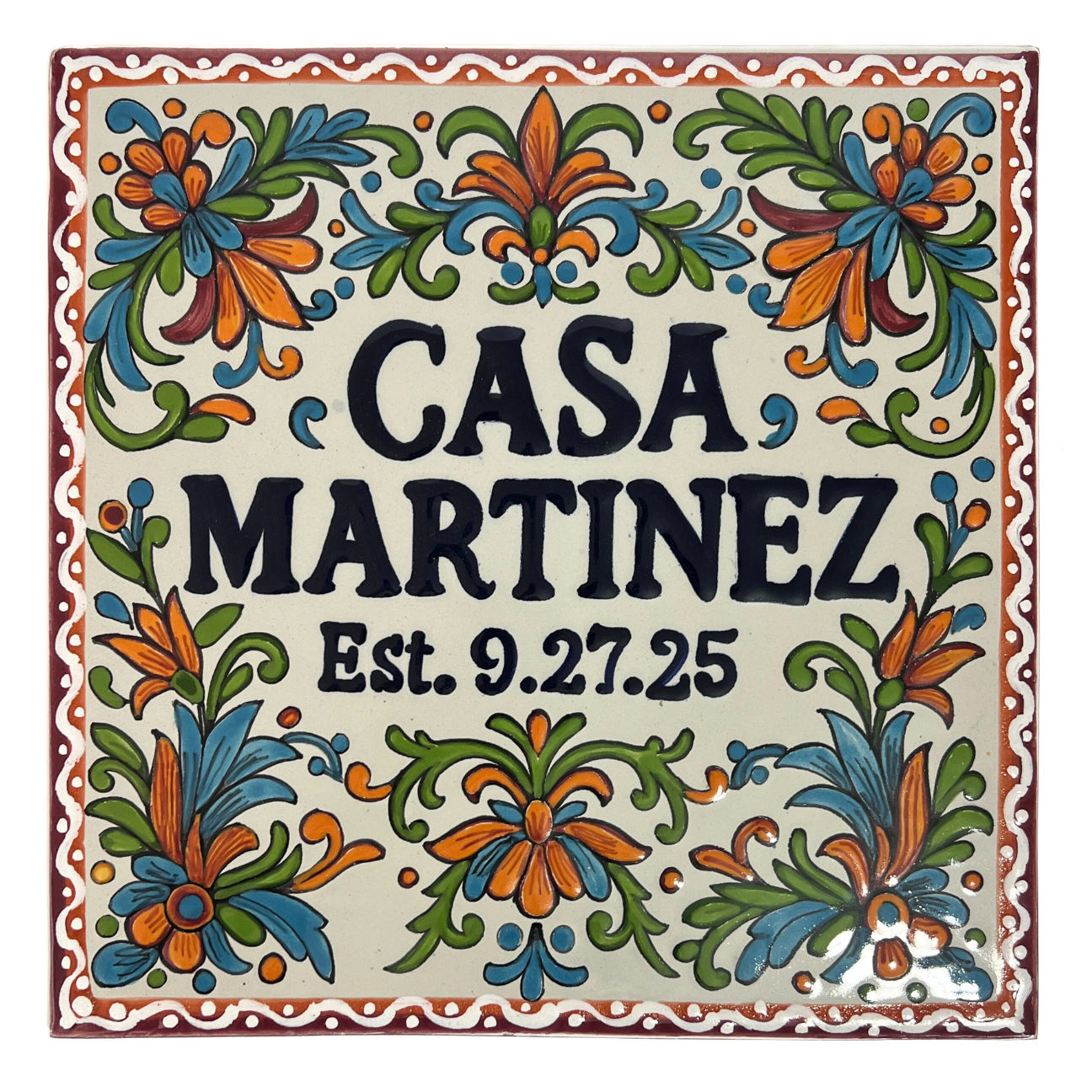 PLACA CUADRADA 35 CM PERSONALIZADA MULTICOLOR