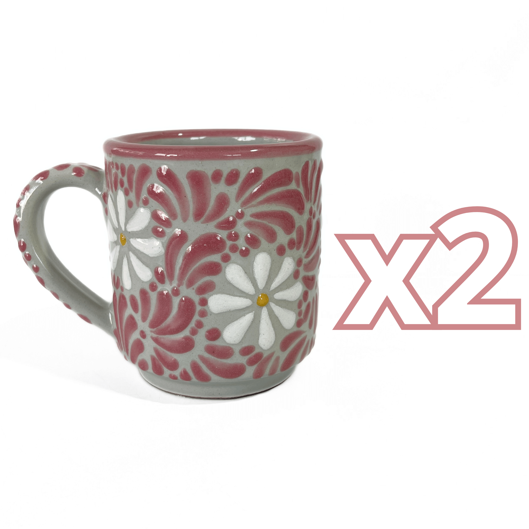 TAZA RECTA ESTANDAR FONDO TRADICIONAL MIK ROSA MARGARITAS