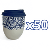 TERMO BOLITA FONDO TRADICIONAL MIK CENEFA AZUL COBALTO GOTA DOBLE BLANCO