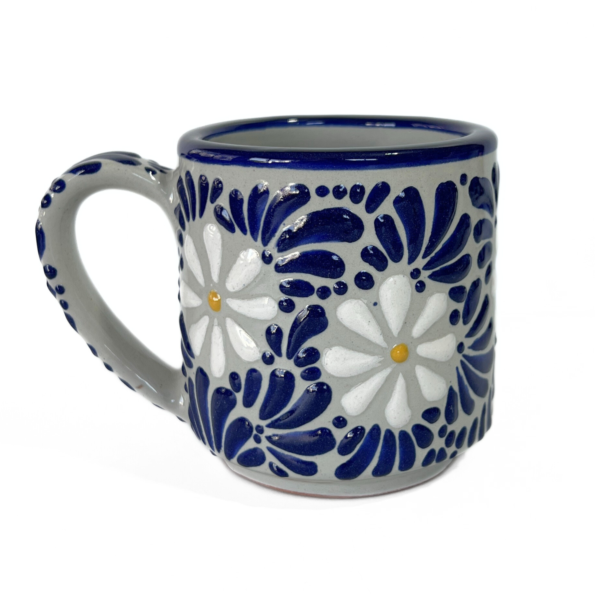 TAZA RECTA ESTANDAR FONDO TRADICIONAL MIK AZUL COBALTO MARGARITAS