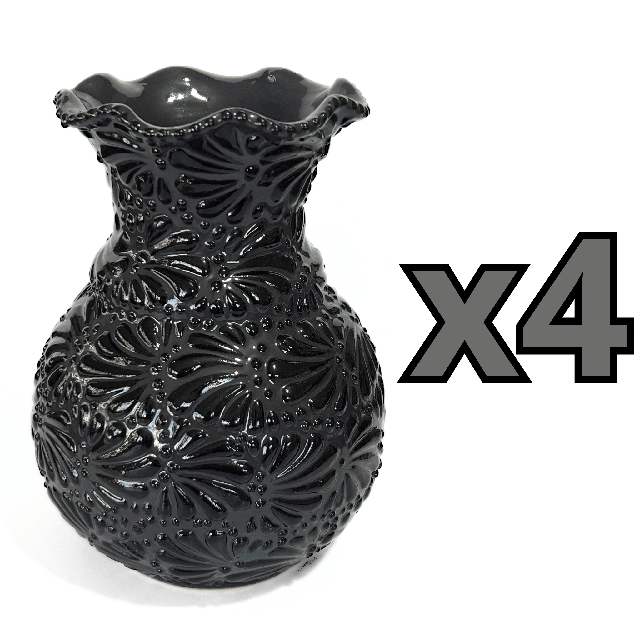 FLORERO ONDAS 20 CM MIK SUPER BLACK