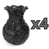 FLORERO ONDAS 20 CM MIK SUPER BLACK