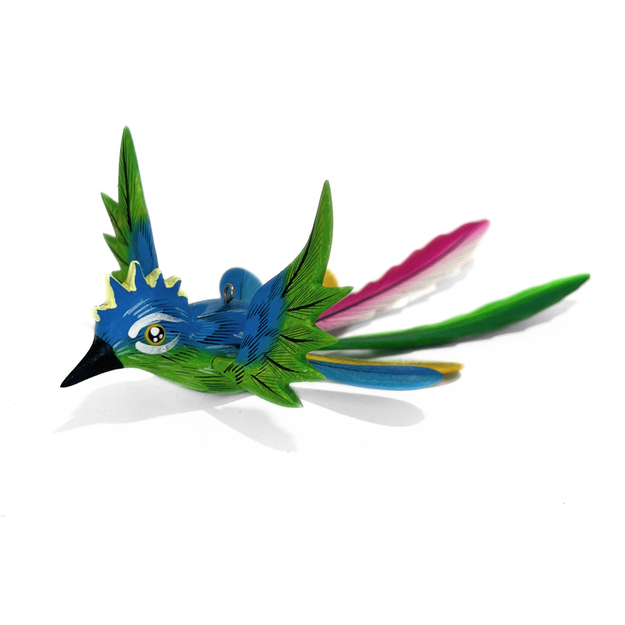 QUETZAL ALEBRIJE CHICO AZUL Y VERDE MULTICOLOR OAXACA