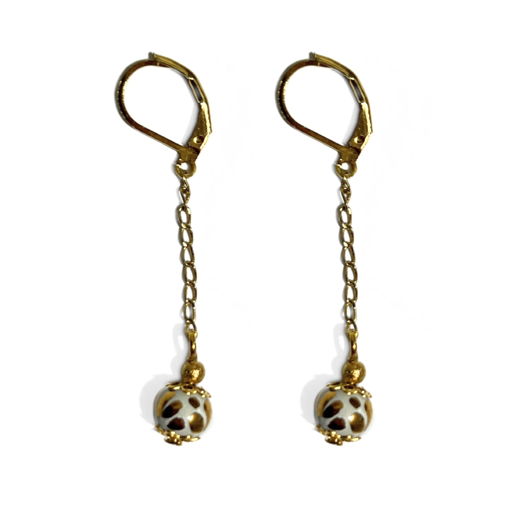 ARETES CADENITA ESFERA FONDO TRADICIONAL DESTELLOS DE ORO