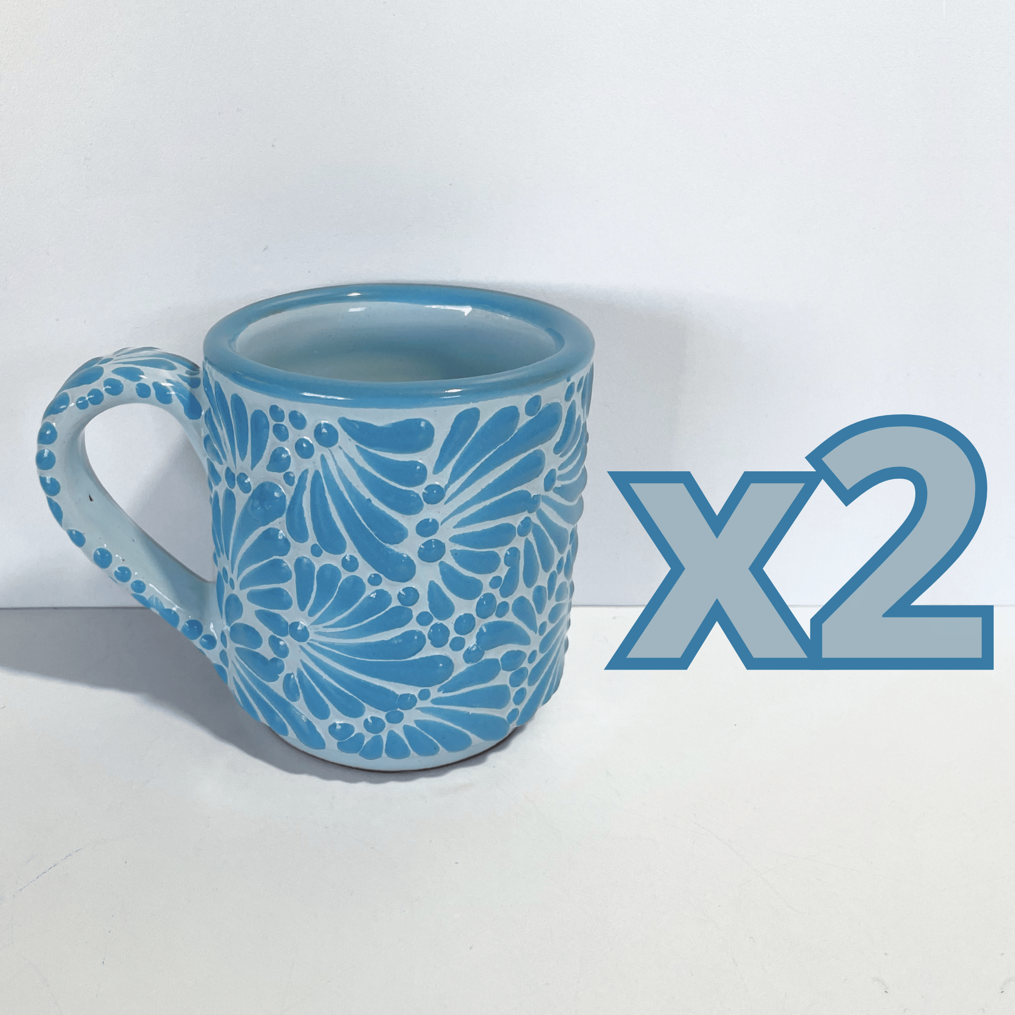 TAZA RECTA ESTANDAR FONDO BABY BLUE MIK AZUL TURQUESA